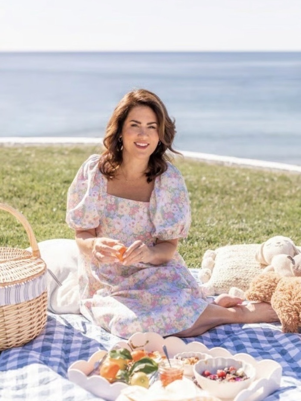 Jillian Harris x Joe Fresh Blushing Flower Tie-Back Dress
